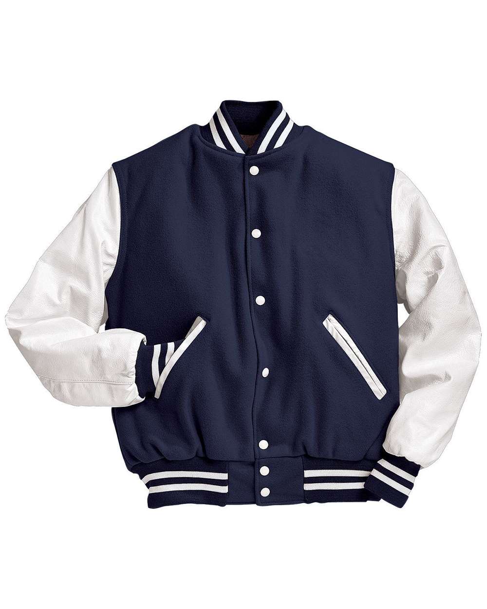 Custom Letterman Jacket with Leather Sleeves